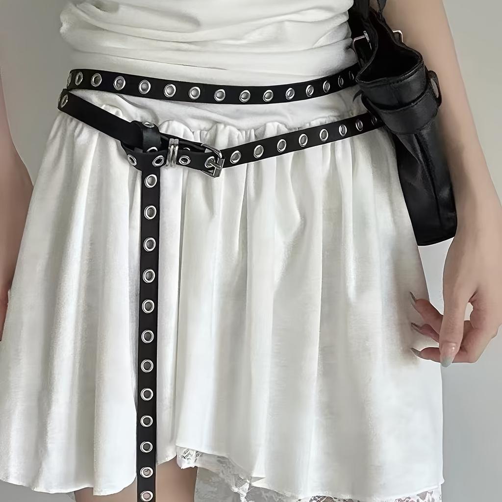 1PC Slender Belt Women's Versatile Rivet Belt Women's