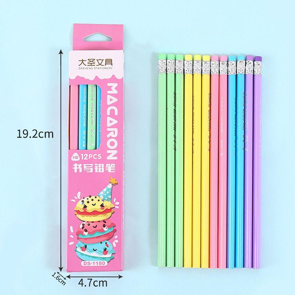 12Pcs Stationery HB Pencil Smooth Writing Painting Pencil Durable Sketch Pencil Office