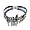 Темная субкультура кожаный ошейник панк-стрит милые крутые красотки ожерелье ожерелье ключица цепь прилив