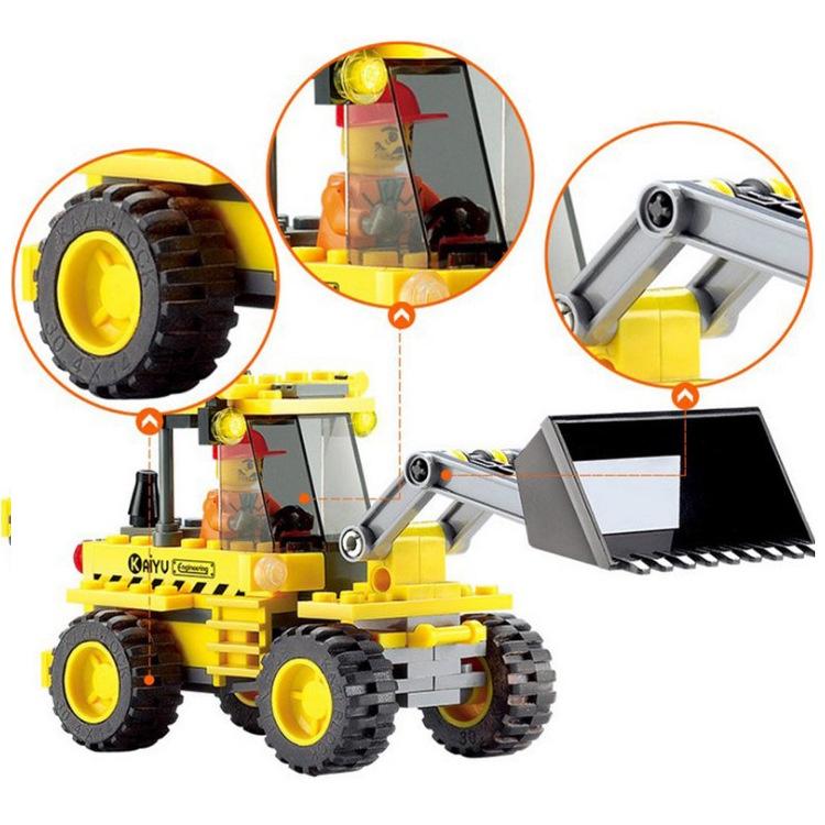 117 шт., городской строительный бульдозер, грузовик, автомобиль, строительные блоки, наборы для детей, DIY Creator, кирпичи, развивающие игрушки
