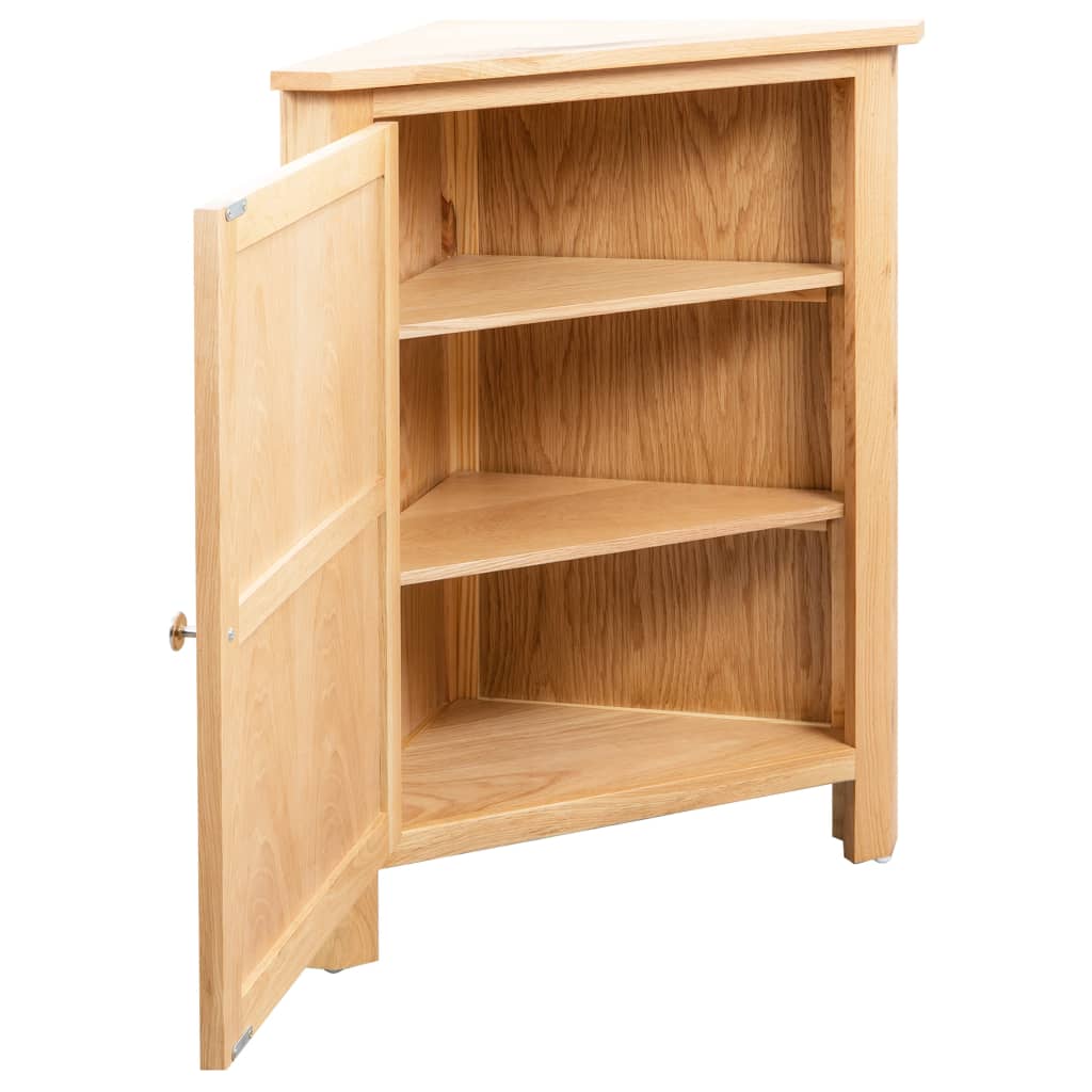 Corner Cabinet 59 x 45 x 80 cm Solid Oak Wood