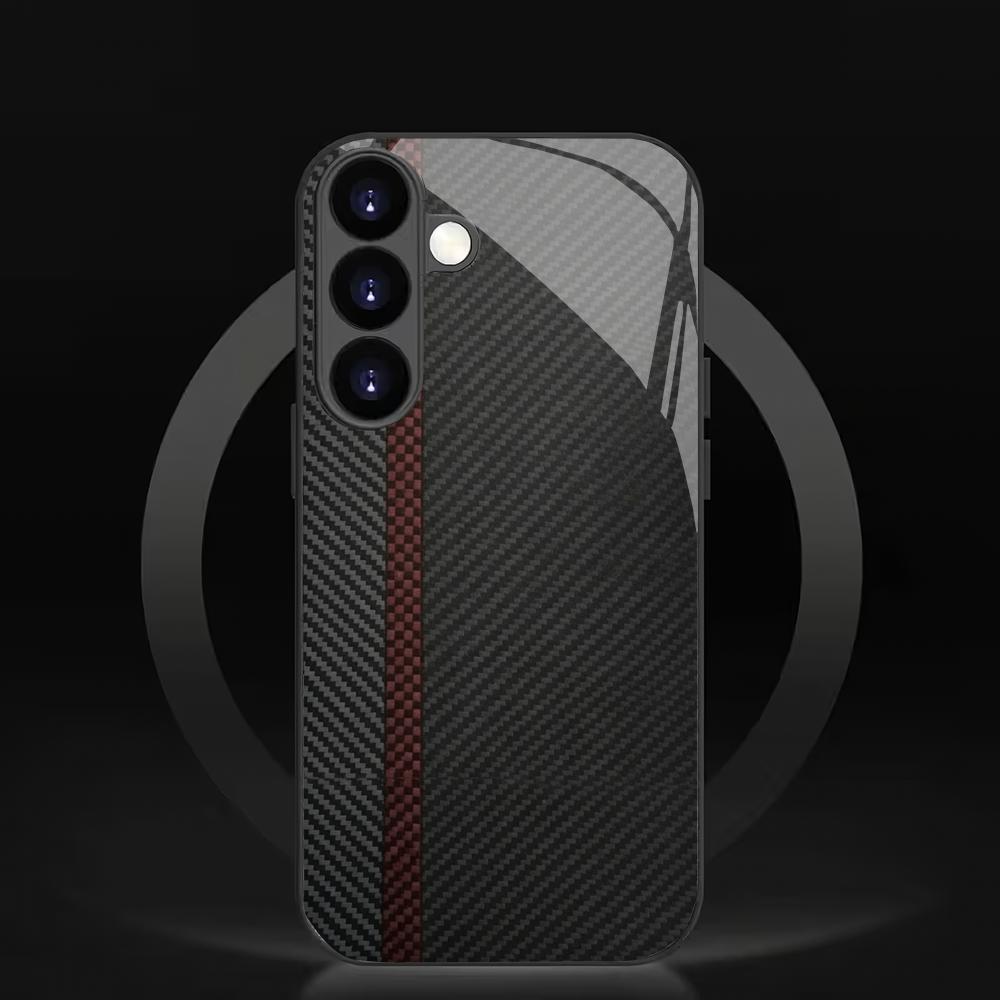 Закаленное стекло с текстурным рисунком для чехла телефона Samsung Galaxy S26 S25 S24 S23 S22 S20 FE/Ultra/Plus, противоударная задняя крышка