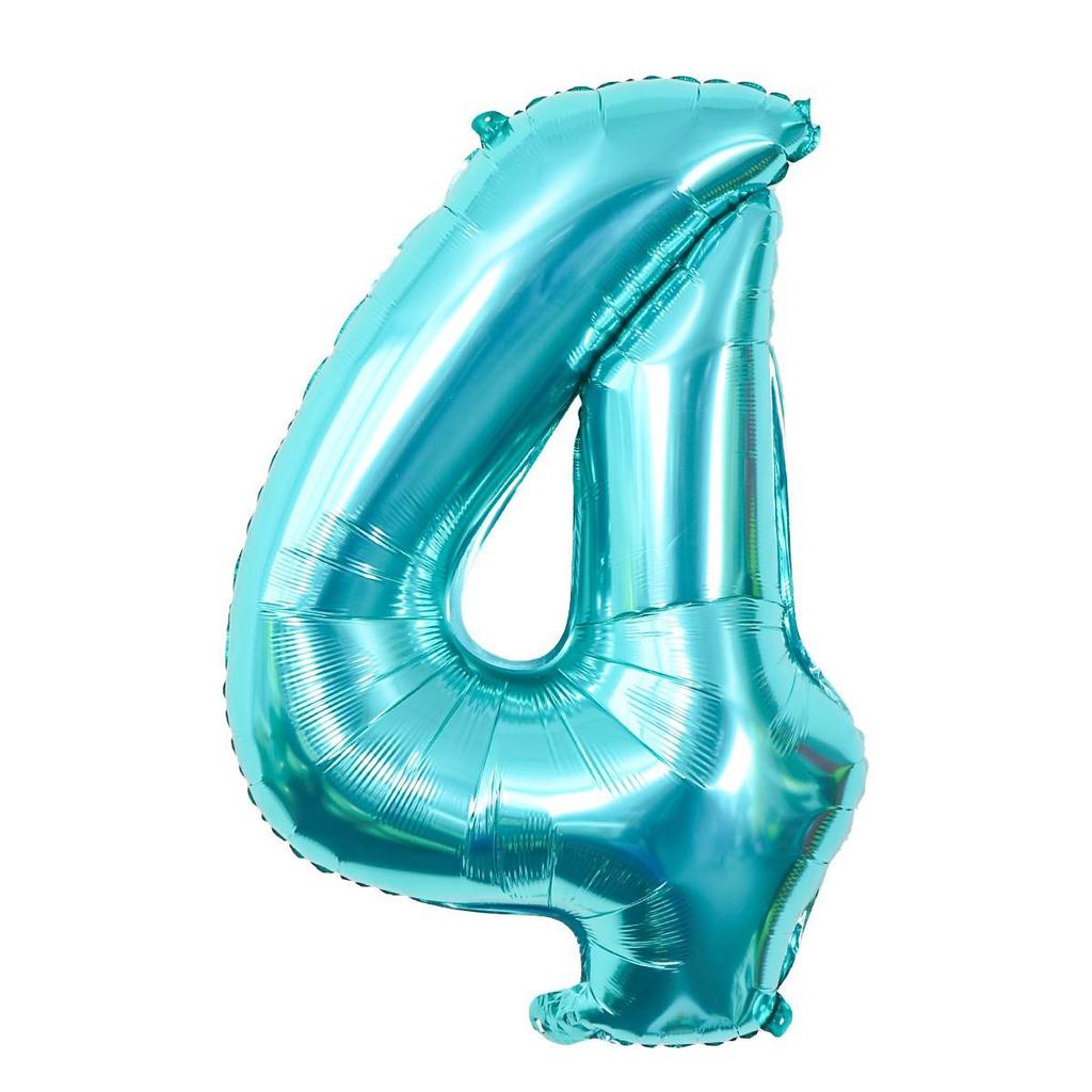 32-Inch US Number Birthday Party Balloons - Individual Aluminum Film