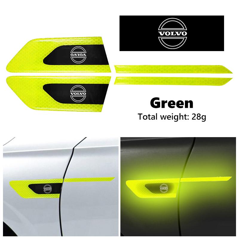 For Volvo Car Wheel Arch Reflective Stickers Drip Resin Auto Anti Collision Decals V50 S60 XC60 S40 XC40 XC90 V60 S80 S90 V70