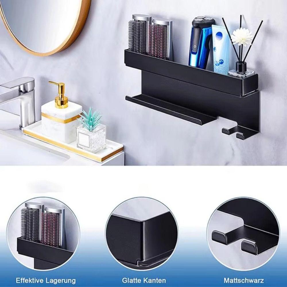 Tool Storage Wall Mounted Storage Rack No Drill Multi Function Holder Accessories