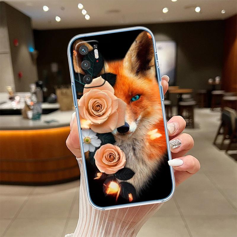 RE31 fox cute Transparent Phone Case for Samsung Galaxy A04 A04S A14 A23 A34 A54 M23 M33 M52 M53