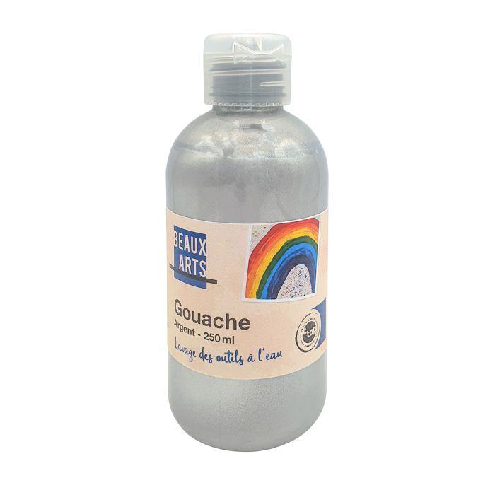 MégaCréa DIY - Gouache fabriqué en France 250 ml - Argenté