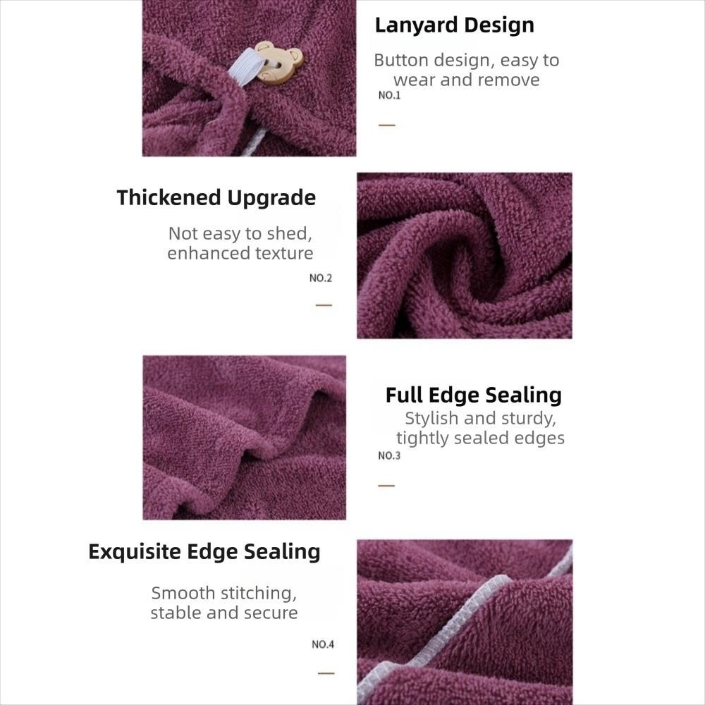 Soft Bathroom Women Head Towels Embroidery Style Hair Dry Wrap Bonnets  Birthday Gift