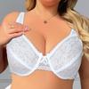Women Plus Size Wired Bra Full Cup Unlined Underwear Sexy Lace Lingerie D Cup