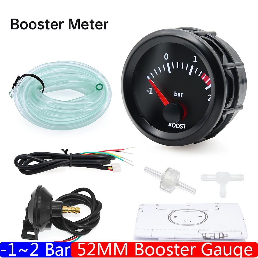 52mm Water Temp/Oil Temp/Oil Press BAR PSI/Voltmeter/Vacuum/Boost Gauge/Air Fuel Ratio/EGT Gauge With Sensor Gasoline Car 12V