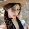 Women Sunglasses Cat Eye Designer Hot Girl Sun Glasses Steampunk Metal Frame Shades Uv400 Eyeglasses