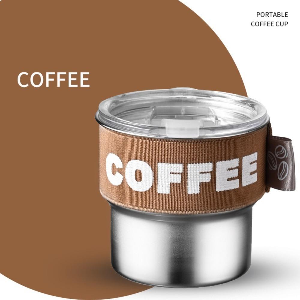 With Lid Coffee Mug 400ML Thermal Cup Portable Coffee Cup Office