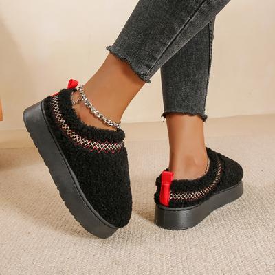 Мода новые зимние сапоги женские зимние кашемировые теплые толстые подошвы без каблука покрытые волосами полутапочки хлопковые туфли женские тапочки
