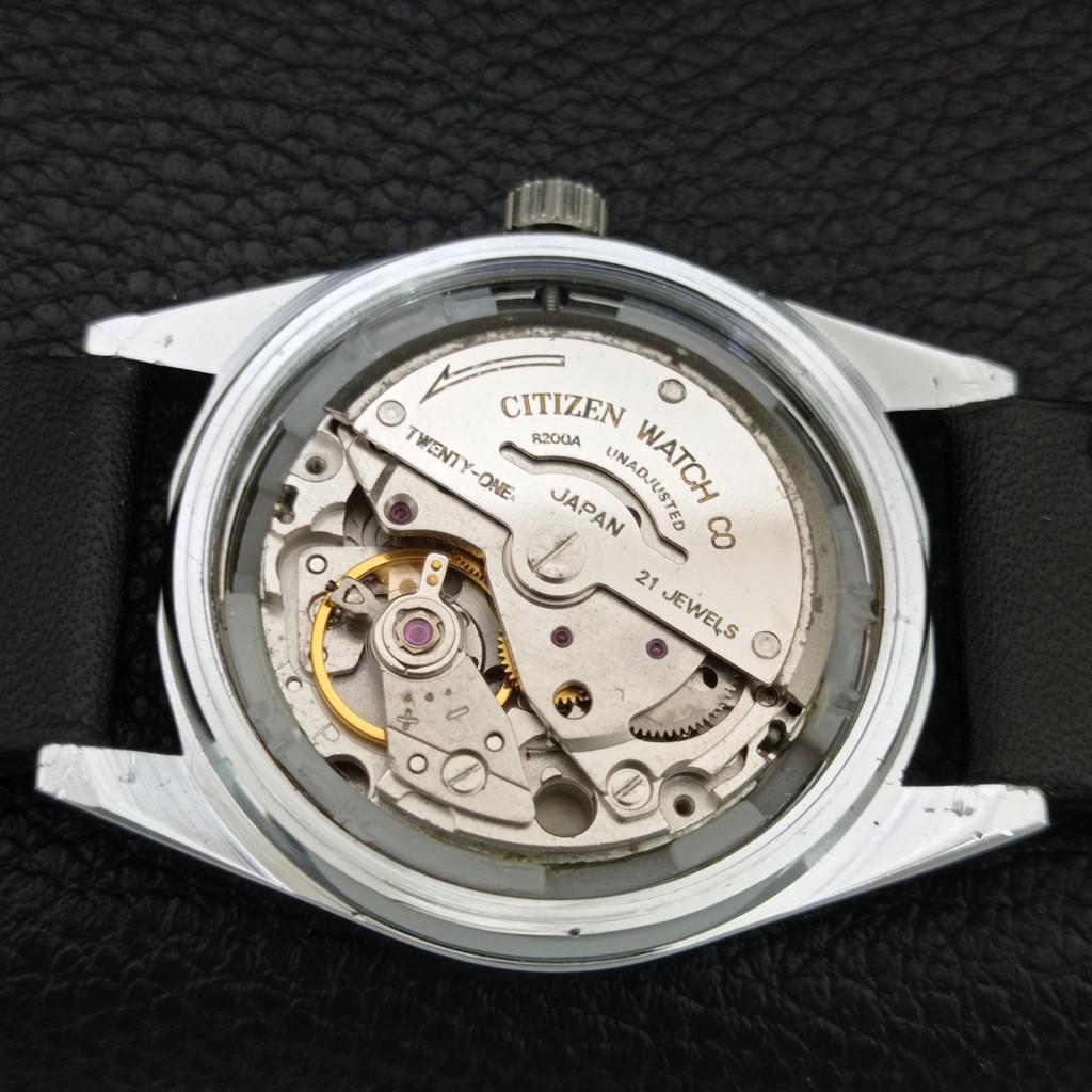 ВИНТАЖНЫЕ АВТОМАТИЧЕСКИЕ ЧАСЫ CITIZEN 8200 ОТРЕСТАВРИРОВАННЫЕ ЯПОНСКИЕ МУЖСКИЕ БЕЛЫЙ ЦИФЕРБЛАТ a447130-1