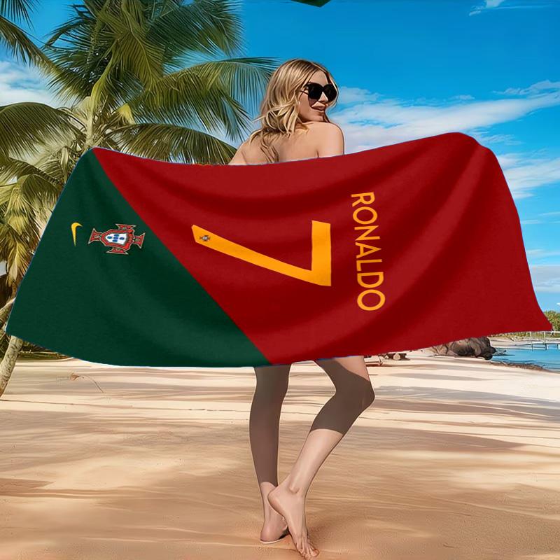 Football Number Seven Beach Towel, Quick-drying, Easy to Care for, Suitable for Both Fitness and Beach Vacations,Sports Essential