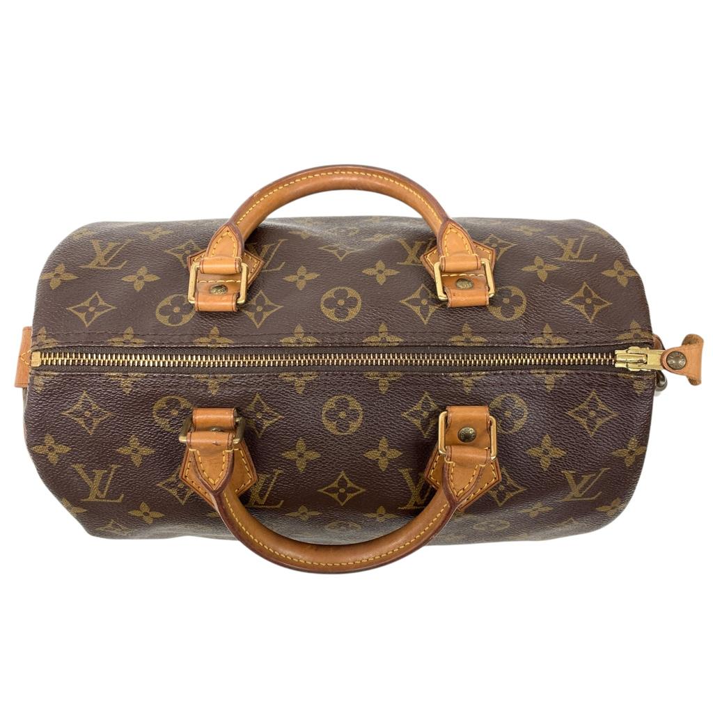 Used Louis Vuitton Monogram Speedy 30 M41526 Boston Bag Brown SP0934 Authentic 1224