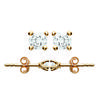 [L3949] - Gold Plated Earrings 'Essentiel' White Gold - 3 Mm