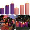 3Pcs Flickering Flameless Romantic Pillar Candle Timer USB Rechargeable Outdoor Waterproof Candles Light Dimmable with USB Cable