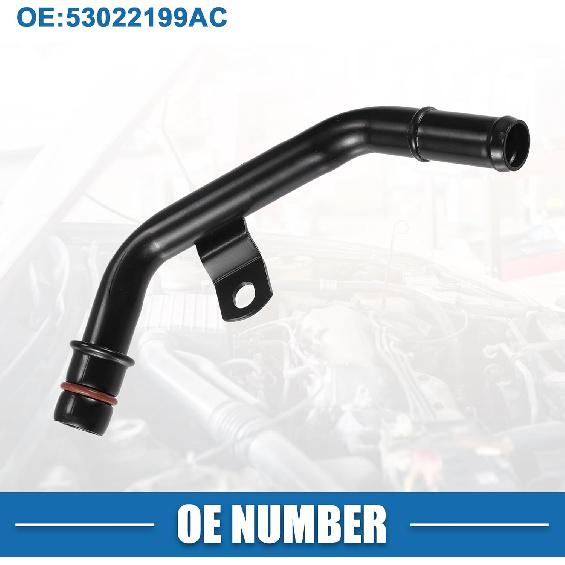 Engine HVAC Heater Hose Assembly for Ram 1500 2500 3500 2011-2023 5.7L No.53022199AC Radiator Hose Inlet Pipe Metal Black