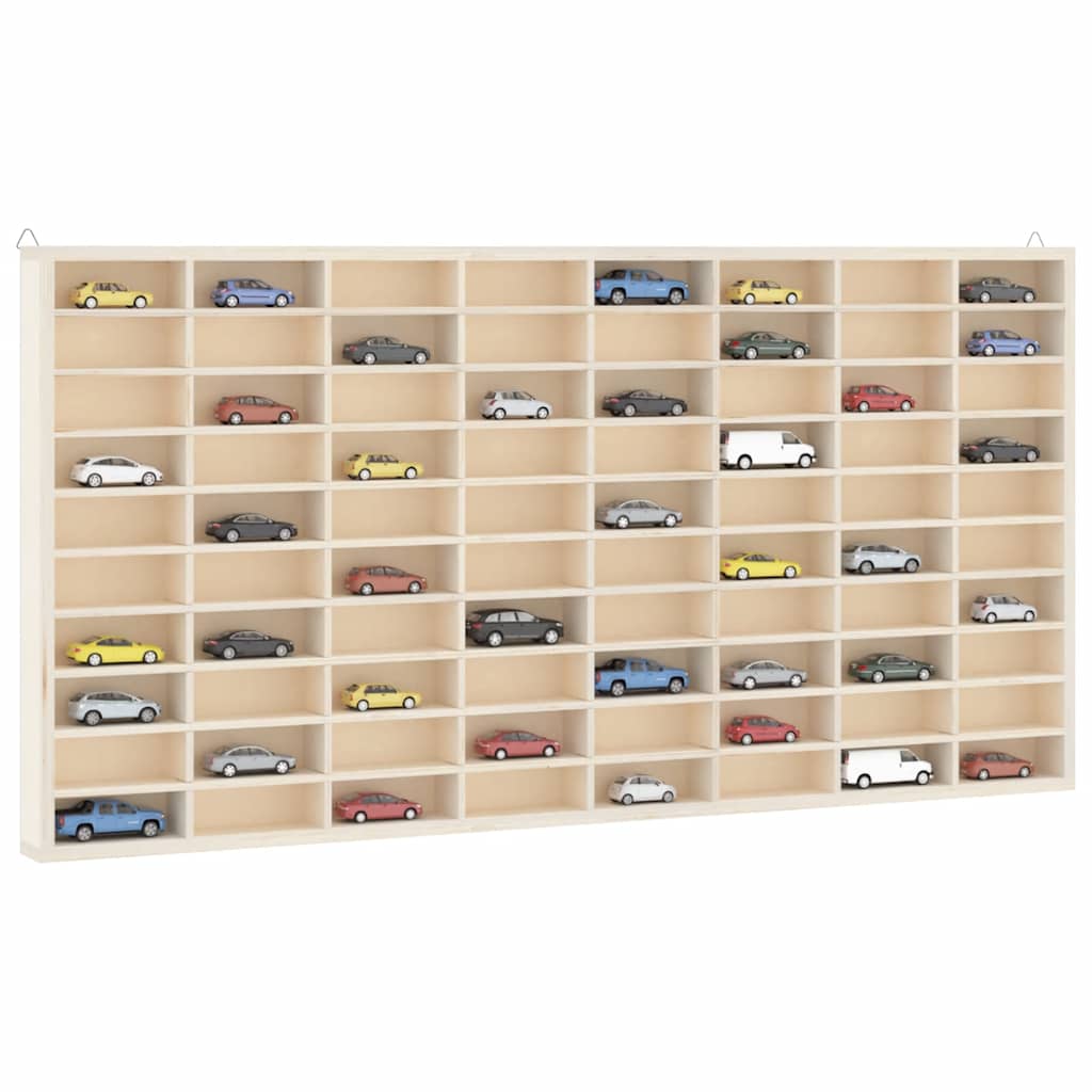 Wooden Collector s Display Cabinet with 80 Compartments 80 x 4.5 x 40.5 cm