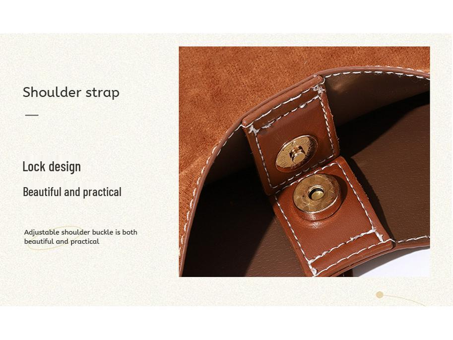 Ретро Замшевая Сумка-тоут Полумесяц для Верховой Езды - Модная Сумка-пельмень под Мышку