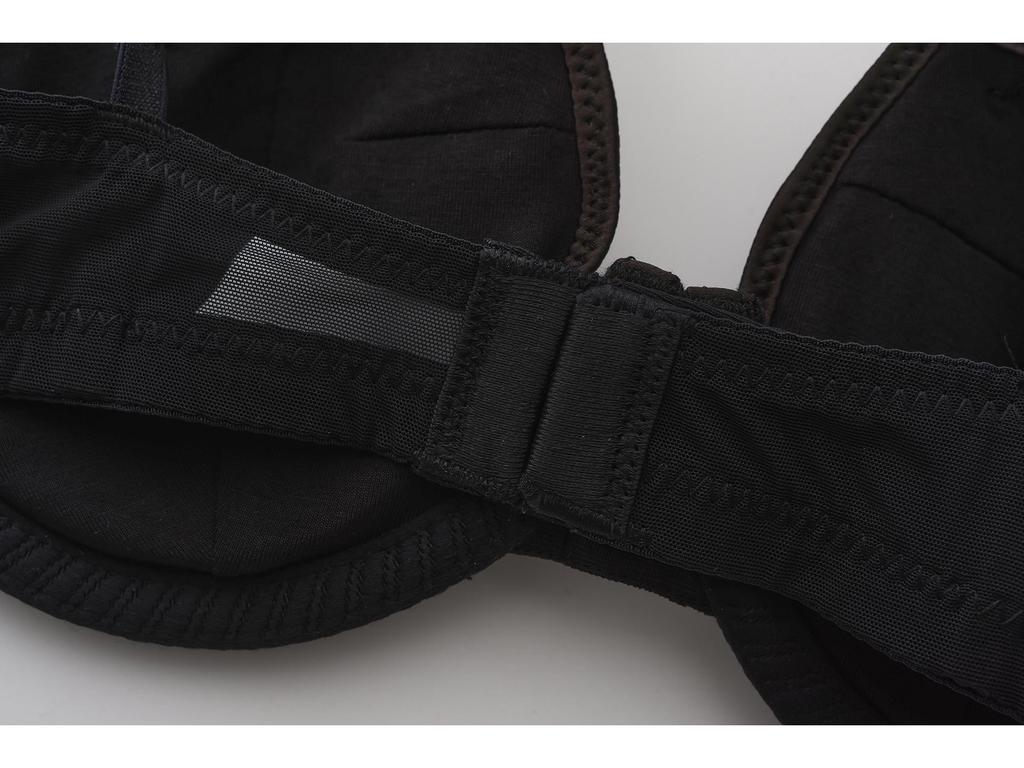 Французский гладкий бюстгальтер пуш-ап с перекрещенной спинкой - на косточках, против провисания, тонкая хлопковая чашка