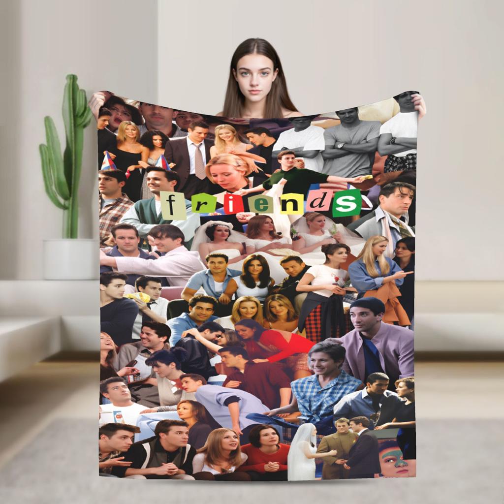 Friends Television Cartoon Blankets Warm Soft Plush Throw Blanket For Couch Bed Travel Office Flannel Bedspread Bed Cover