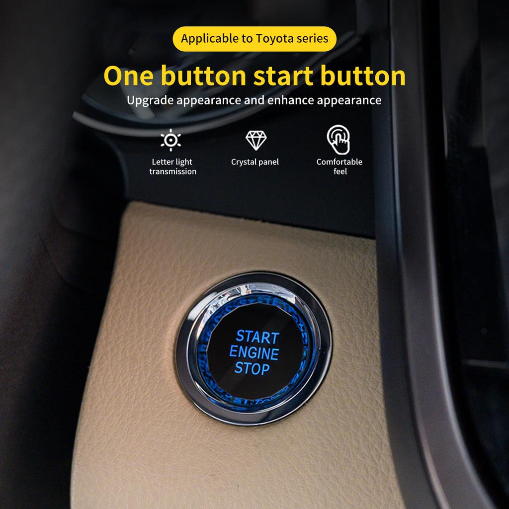 Для Toyota One-button Auto Start Crystal Button Cover Ignition Frame Автомобильные аксессуары для Camry RAV4 Chr Yaris Prius Cruiser