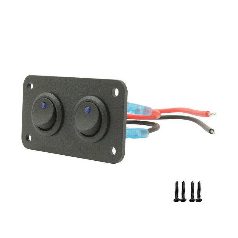 12 В 1-4 Gang Универсальный тумблер Панель USB Автомобиль Лодка Морской Автофургон Грузовик Синий светодиод Стильные аксессуары Морской кулисный переключатель