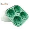 Rose Ice Cube Mold Big Ice Ball Maker for Cocktails 3D Flower Shape Ice Trays Silicone Large Ice Cubes Freezer Tray for Whiskey Bourbon Juice Tea