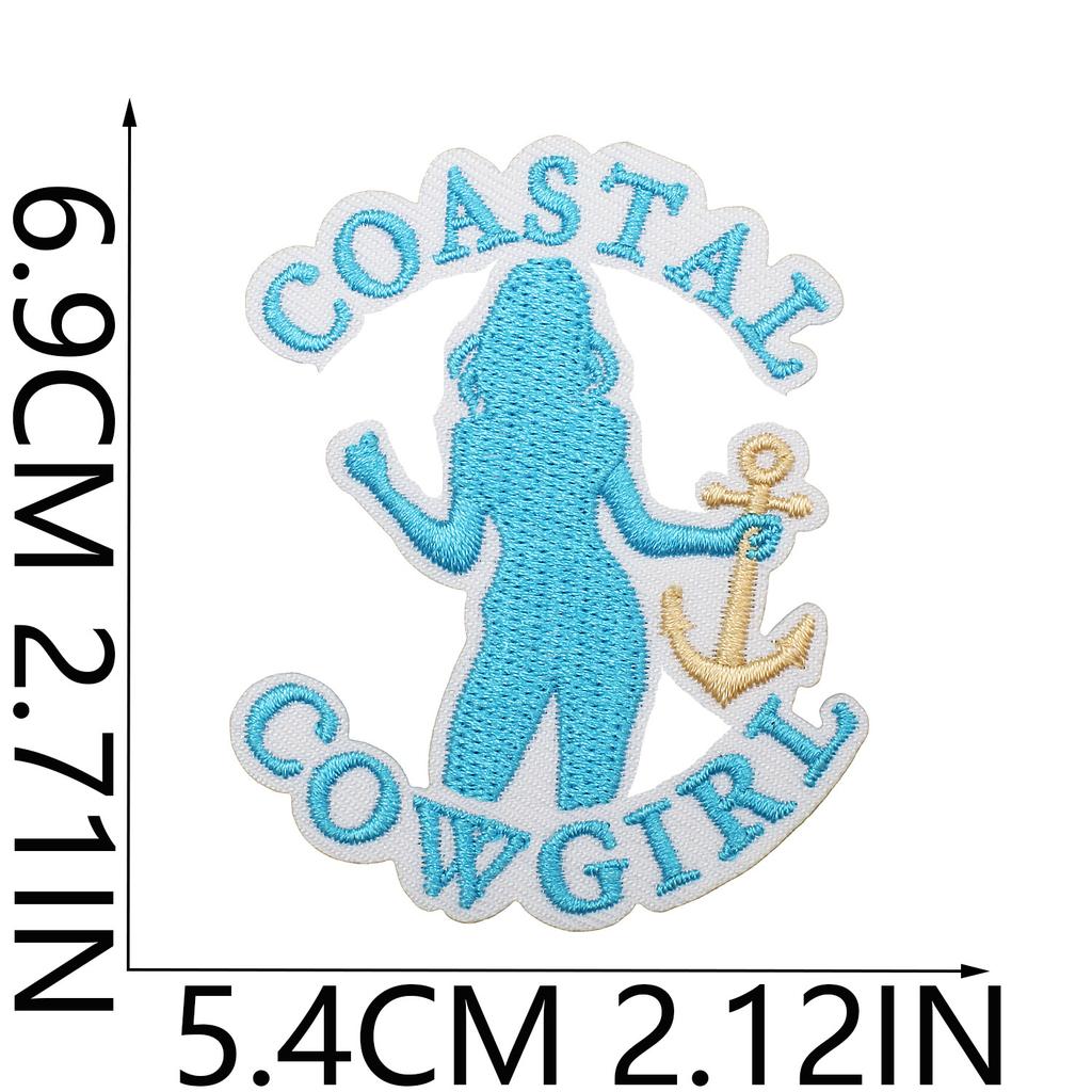 Horse Pentium Embroidery Cloth Sticker Western Denim Computer Embroidery Badge Fashion Girl Decoration Guitar Embroidery Badge Ironing