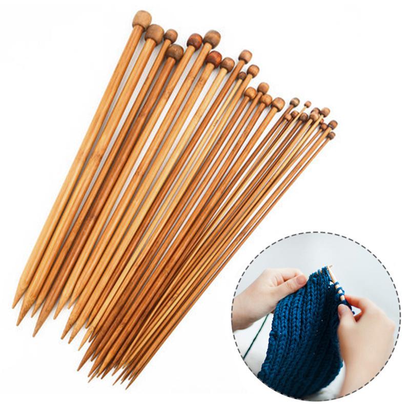 2 Pcs/Lot Wool Weaving Crochet Hook Bamboo Knitting Needle Single-end For Sweater