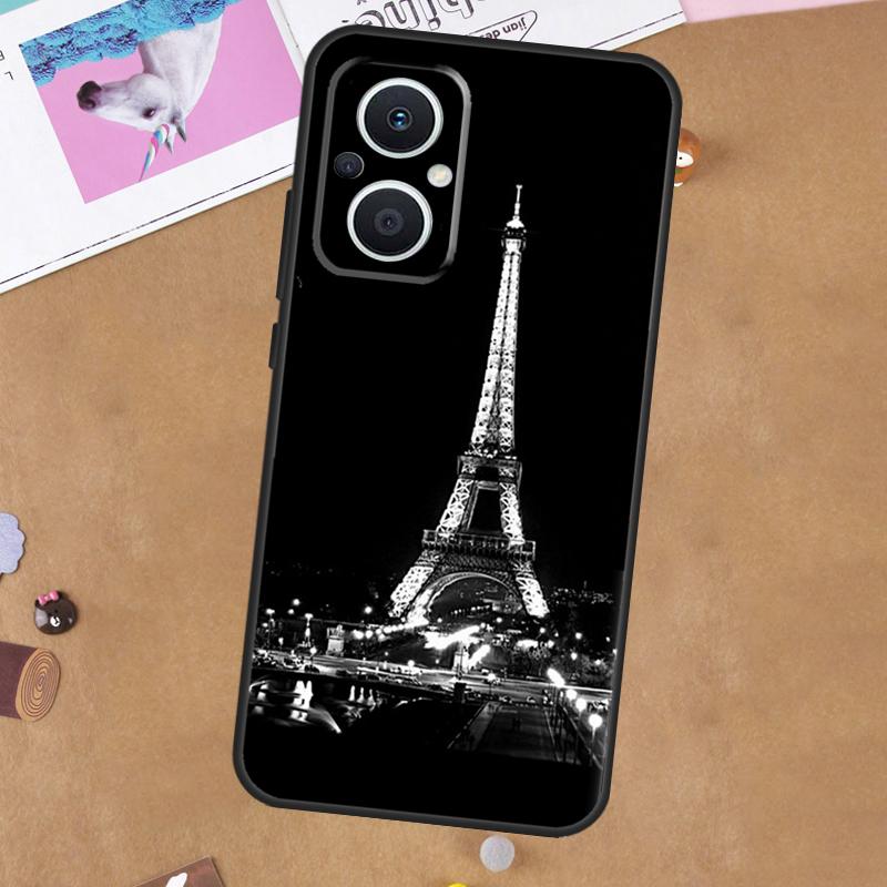 Paris Eiffel Tower For OPPO Reno 11F 12F 13F 14F 10 11 12 13 14 Pro 7 8 Lite 8T OPPO Find X5 X6 X8 X9 Pro Case
