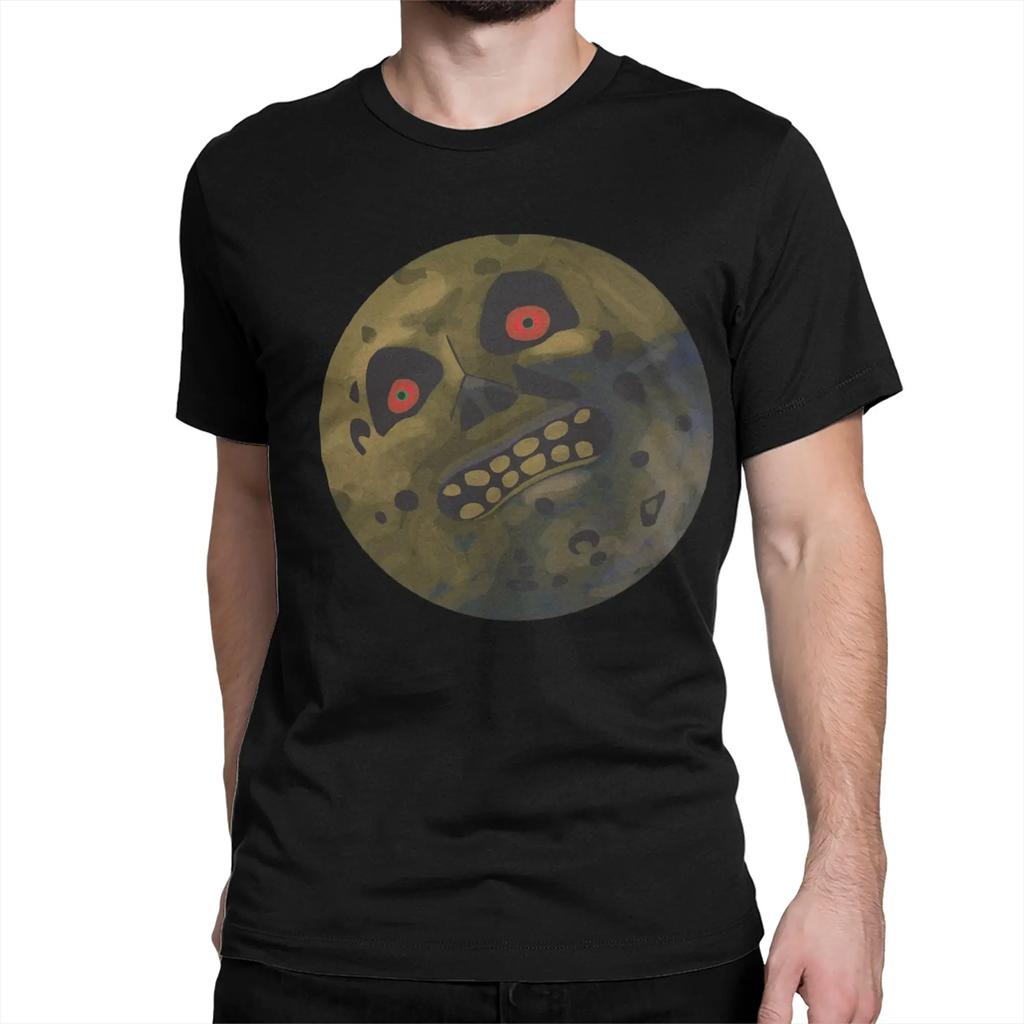 Majoras Mask Skull Kid Portrait Zeldas Legend T Shirts Unisex Unisex Cotton Novelty Tshirts Round Collar Tees Short Sleeve Tops