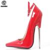 18cm Super High Heel Pumps Women Stiletto Pointed Toe Ankle Straps Sexy Shoes Big Size 36-46