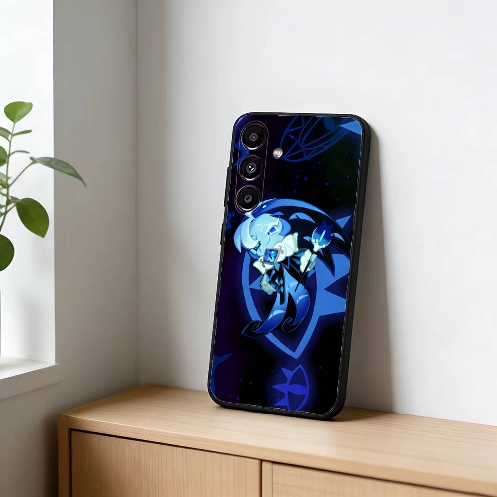 S-Shadow M-Milk Cookie Phone Case For Samsung Galaxy A20,21s,22,31,32,52,53,72,73,80,91 Soft Black Shell
