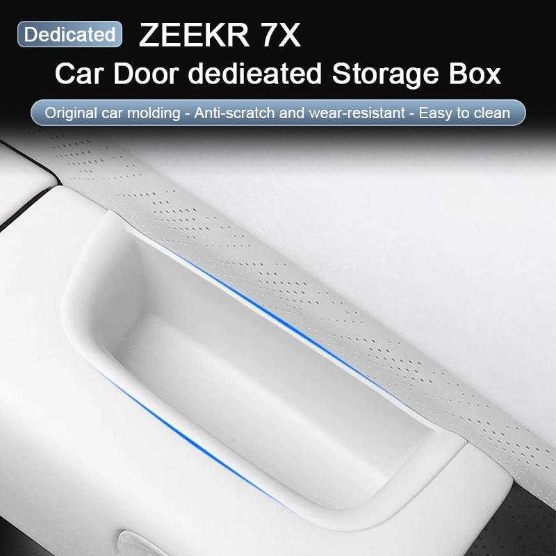 For ZEEKR 7X 2024 2025 Anti-fouling Car Door Storage Box Armrest Storage Barrel Armrest Silicone Storage Box Interior Accessorie