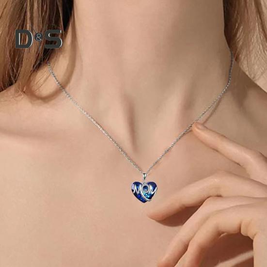 Женское ожерелье с подвеской в виде сверкающего сердца, регулируемая длина, подарок на день матери, ювелирные изделия, аксессуары