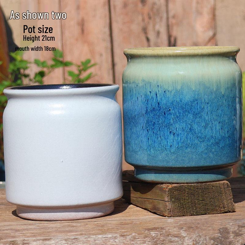 Large Retro Handmade Ceramic Flower Pot for Bougainvillea and Bird of Paradise