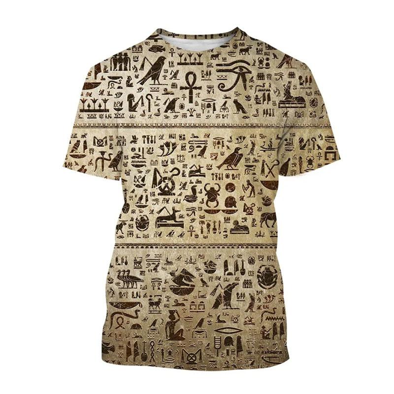 3D T-Shirt Ancient Egyptian God Eye Of Egypt Printing Short Sleeve Tops Men Harajuku Streetwear Oversize T-Shirts Size XS-6XL
