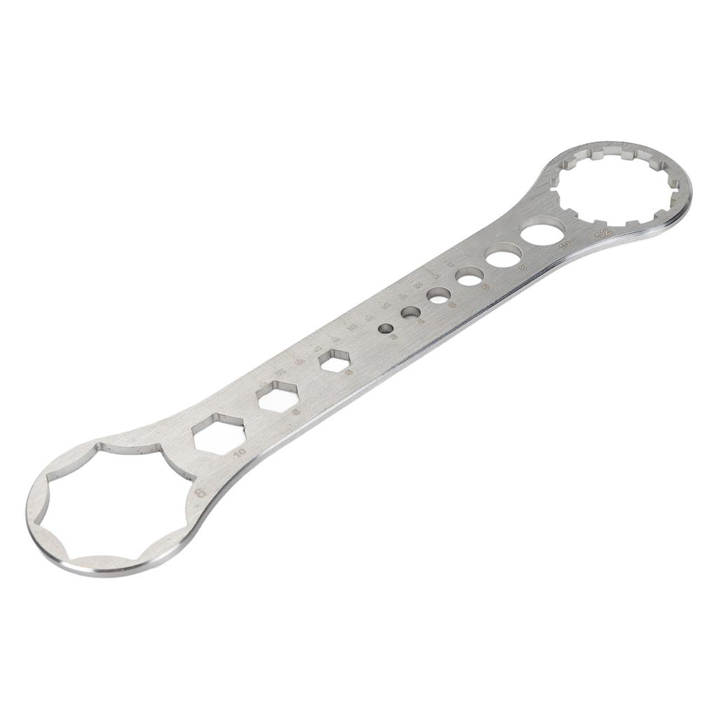 Removal and Installation Wrench Spanner Tool 8T‑12T Front Fork Repair Tool Stainless Ste