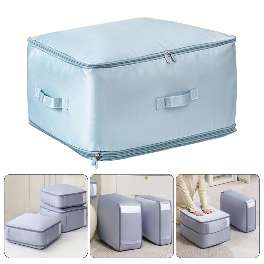Large Comforter Storage Bag Functional Quilt Storage Bag with Carry Handles Space Saving Quilt Containers