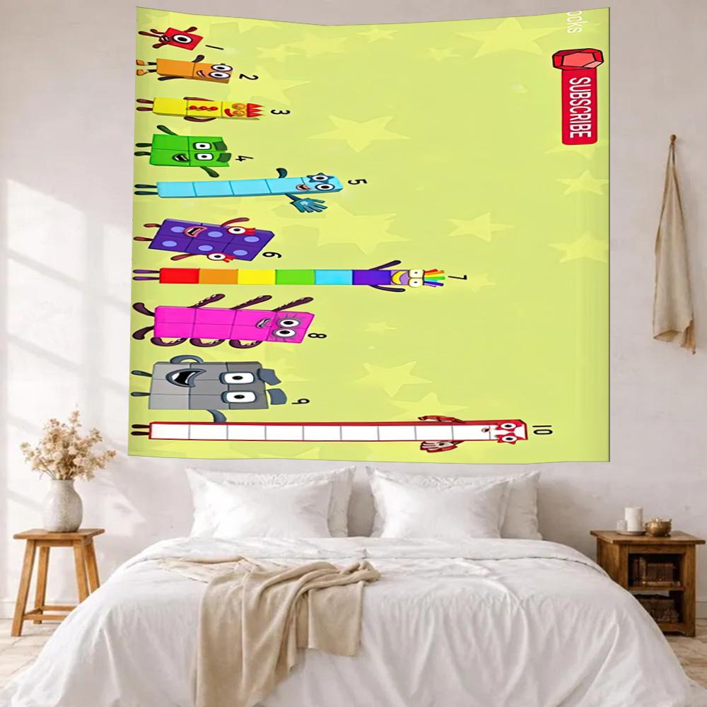 Numberblocks Wall Decor Tapestry Art For Pet Memorial Birthdaywedding Party Backdrop Family Gift