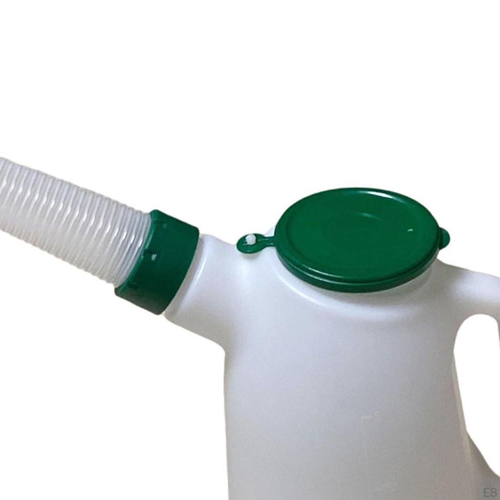 Oil Jug with Long Spout Dispenser Leakproof Practical Sturdy Lid Measuring for