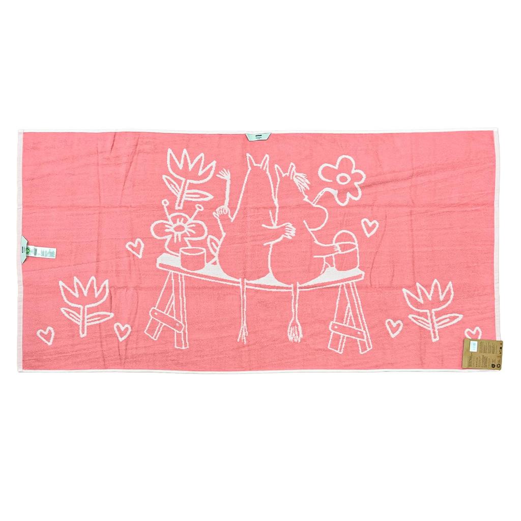 Arabia Bath 70cm X Moomin Scandinavian Finland Towel, 140cm, Love, Pink, 1072617, Style, [Product]