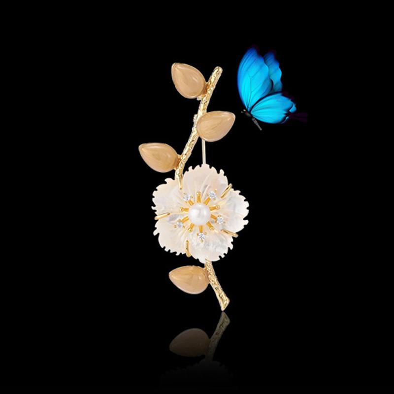 Senior Brooches Flower Leaf Brooch Pins for Women Suit Pendant Fashion Brooches Jewelry