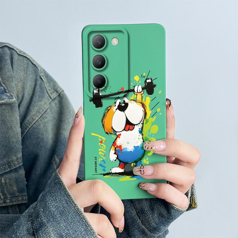 Чехол-бампер для телефона Vivo V30 Lite 4G / V40 SE 5G / V30 SE 5G, мягкий силикон, милый рисунок, красивый принт, защитная задняя крышка