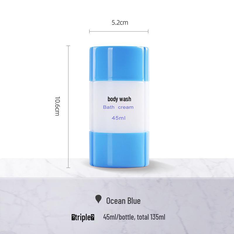 Дорожная бутылочка-дозатор: Портативный пустой пластиковый контейнер 3-в-1/4-в-1 для геля для душа