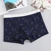 Сексуальное хлопковое мужское нижнее белье с дышащим принтом, мужские трусы больших размеров на плоской подошве, свободные покроя со средней талией, молодежные четырехугольные трусы