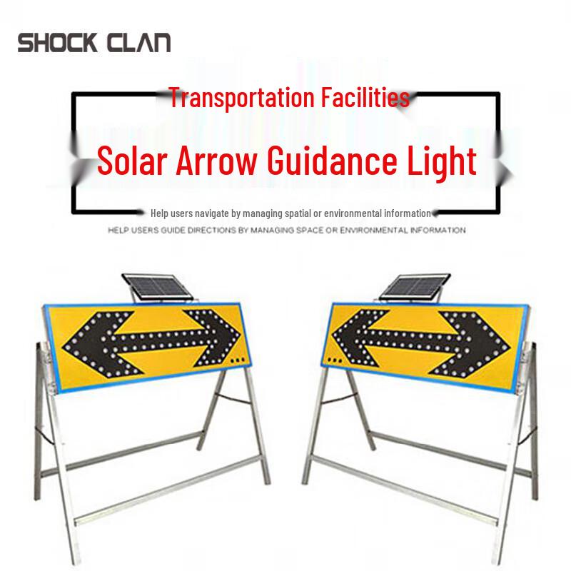 Solar LED Traffic Directional Warning Sign